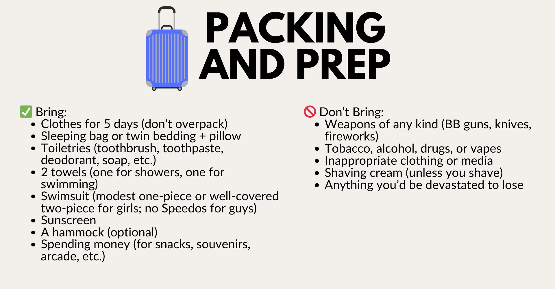 PARENT CHECKLIST - 5